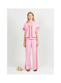 Pantalon Femme Broderie